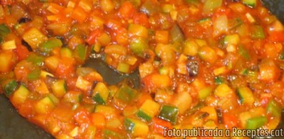 Salsa de ratatoille amb crustacis